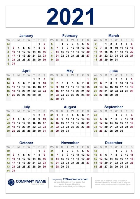 Week 12 Calendar 2021